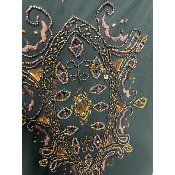 Elegant Black Embroidered Dress - Picture 7 of 15